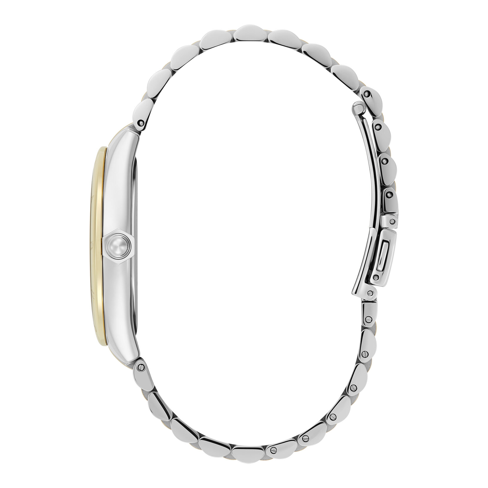 Montre Swirled Blanche et Bracelet Bicolore 36 mm