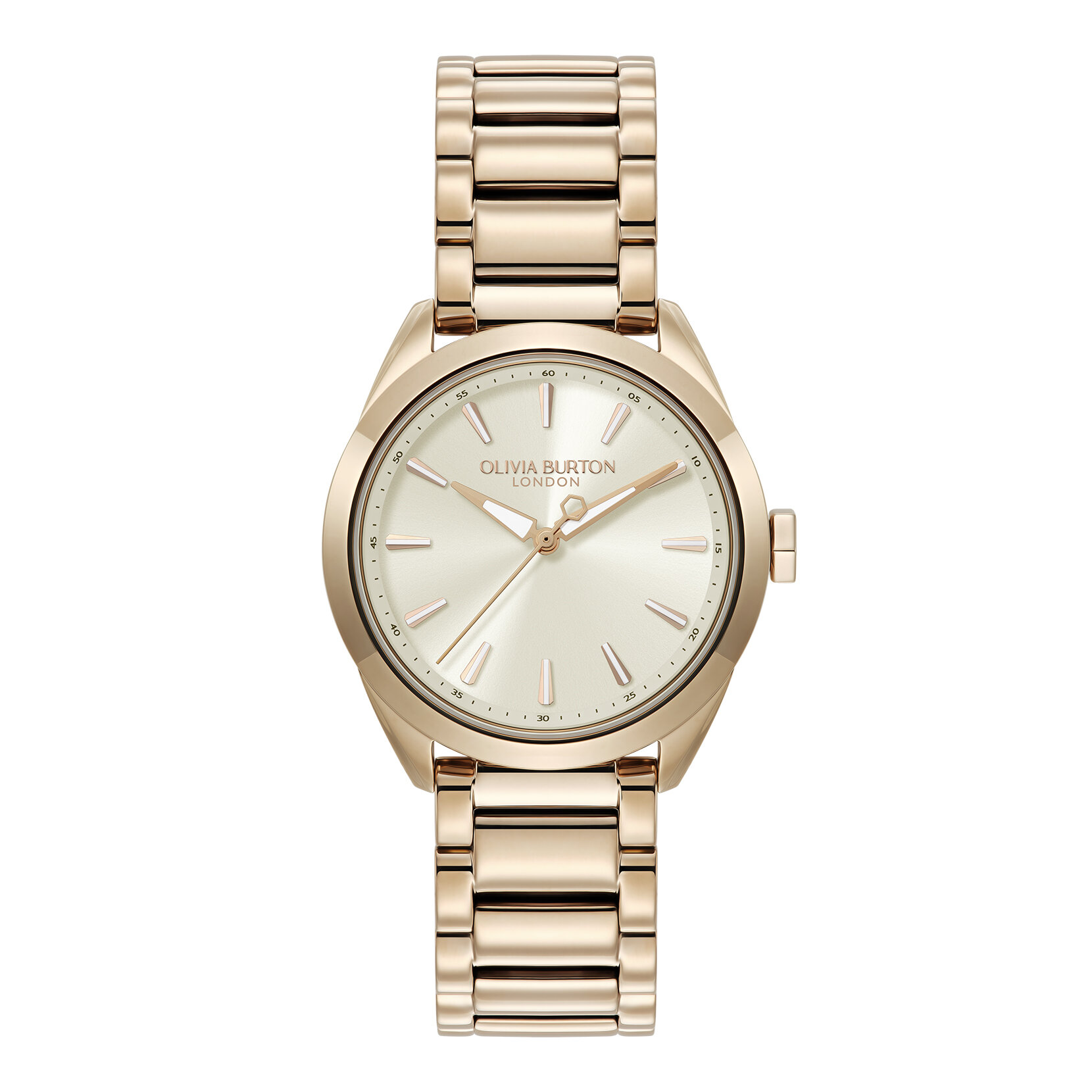 34mm Geo Ivory & Rose Gold Bracelet Watch