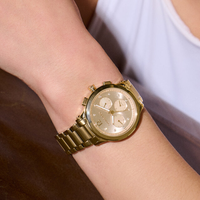 38mm Multi-Function Champagne & Gold Bracelet Watch