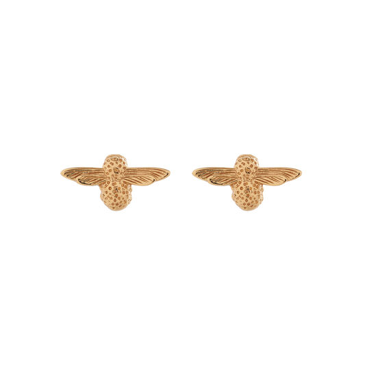 3D Bee Gold Studs