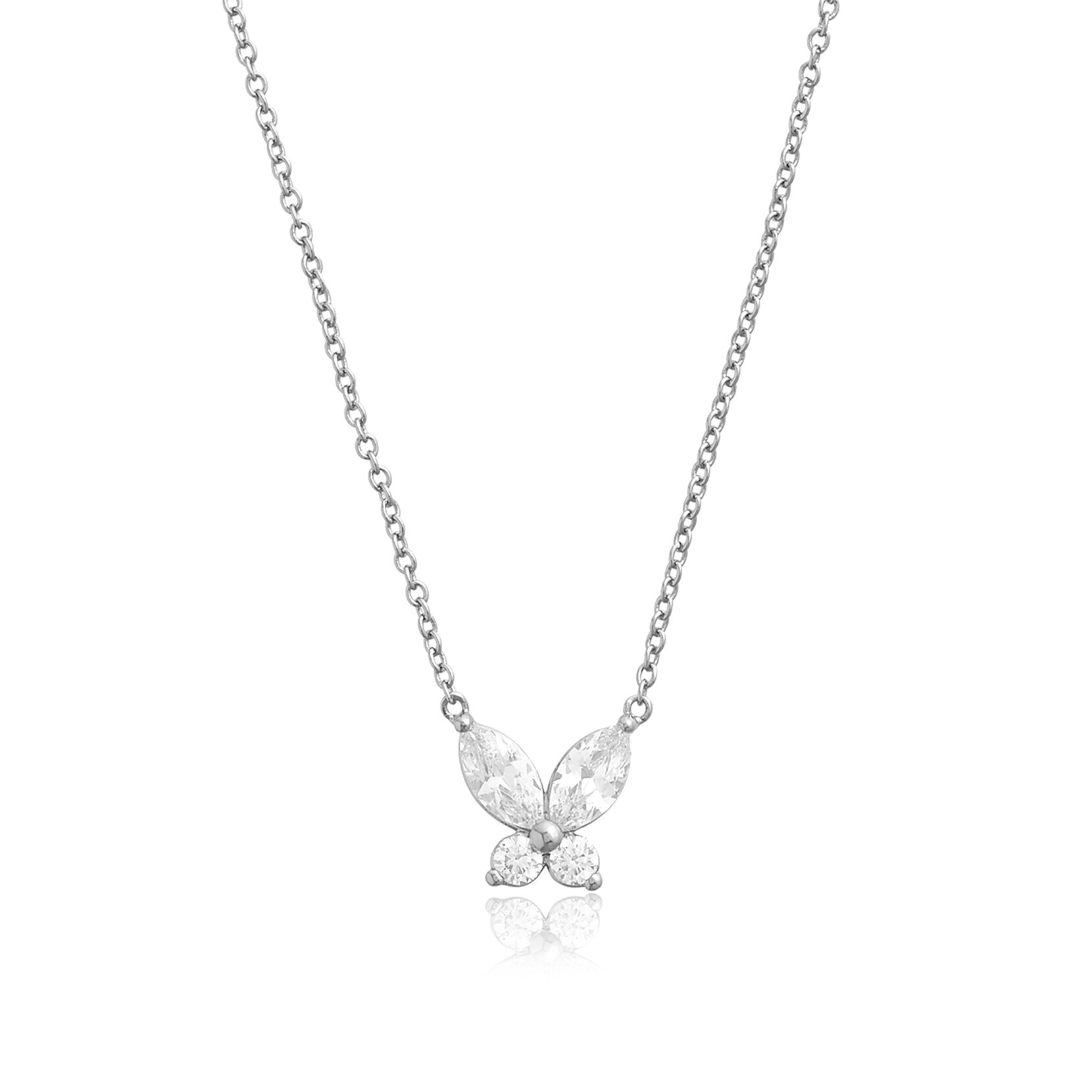 Silver Marquise Necklace