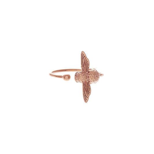 3D Bee Rose Gold Ring