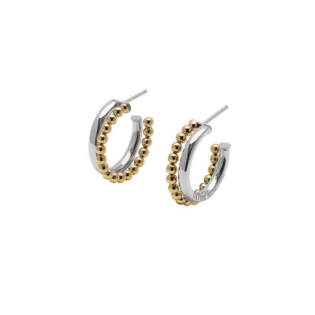 Boucles d’oreilles Vintage Deux tons Argent et Or