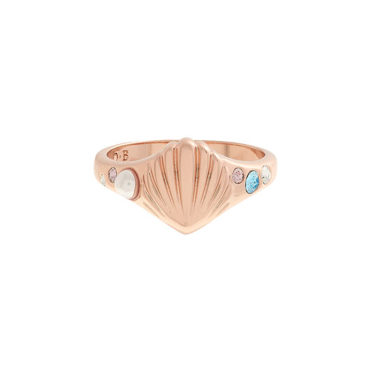 Under The Sea Rose Gold Signet Ring