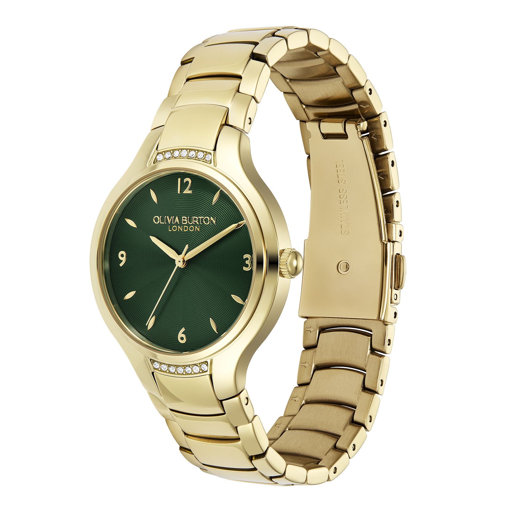 Bracelet de Montre Lea 34mm Vert Forêt & Or