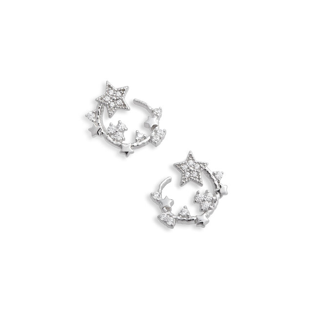 Anneaux Tourbillonnants Célestes Argent