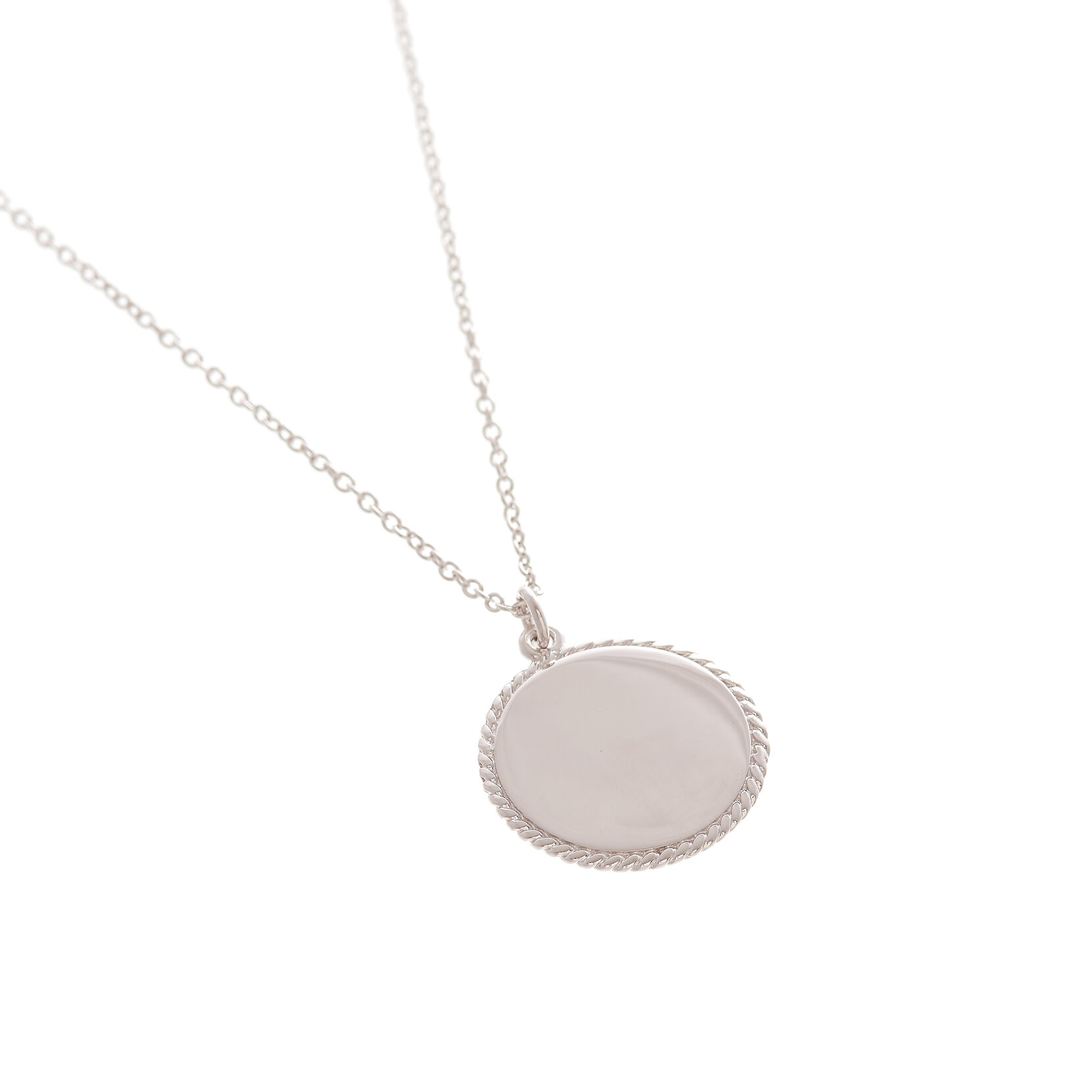 Collier argent à médaillon Engravable