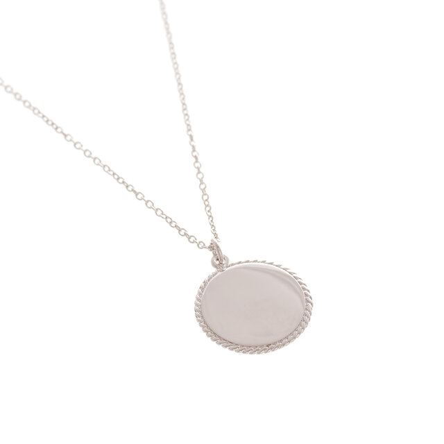 Collier argent à médaillon Engravable