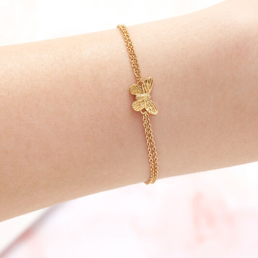 3D Butterfly Gold Bracelet