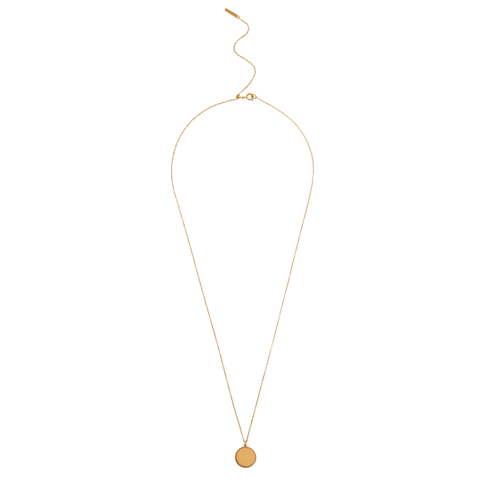 Collier or à médaillon Engravable