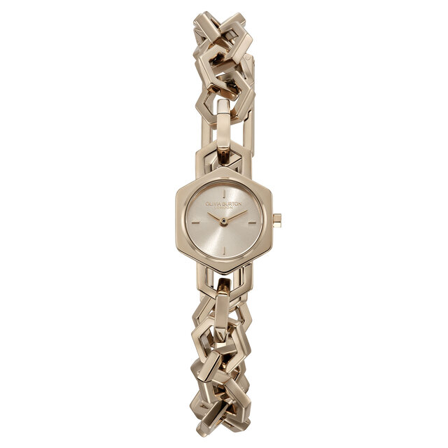 20mm Hex Link Mini Rose Gold Bracelet Watch
