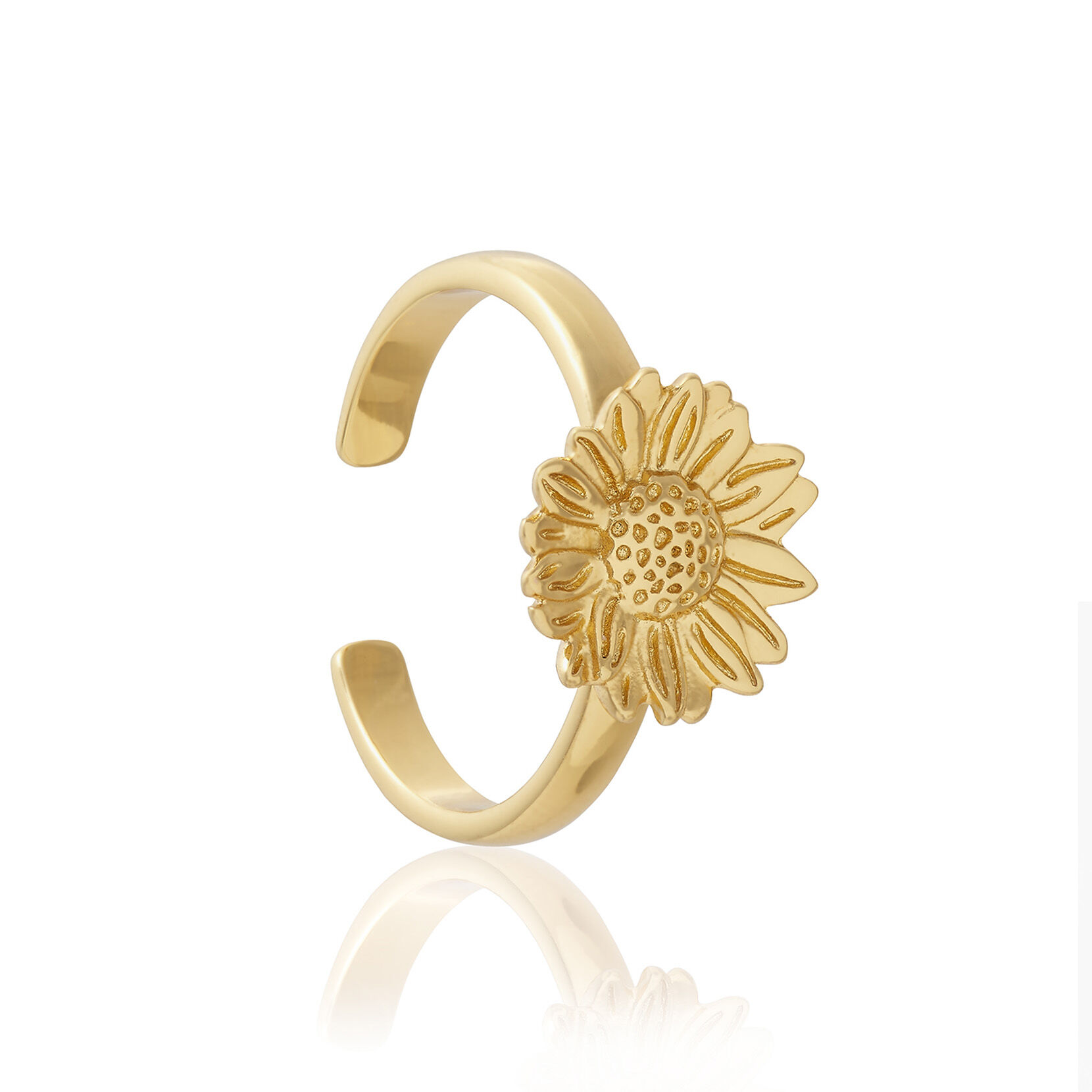 Sunflower Adjustable Gold Ring