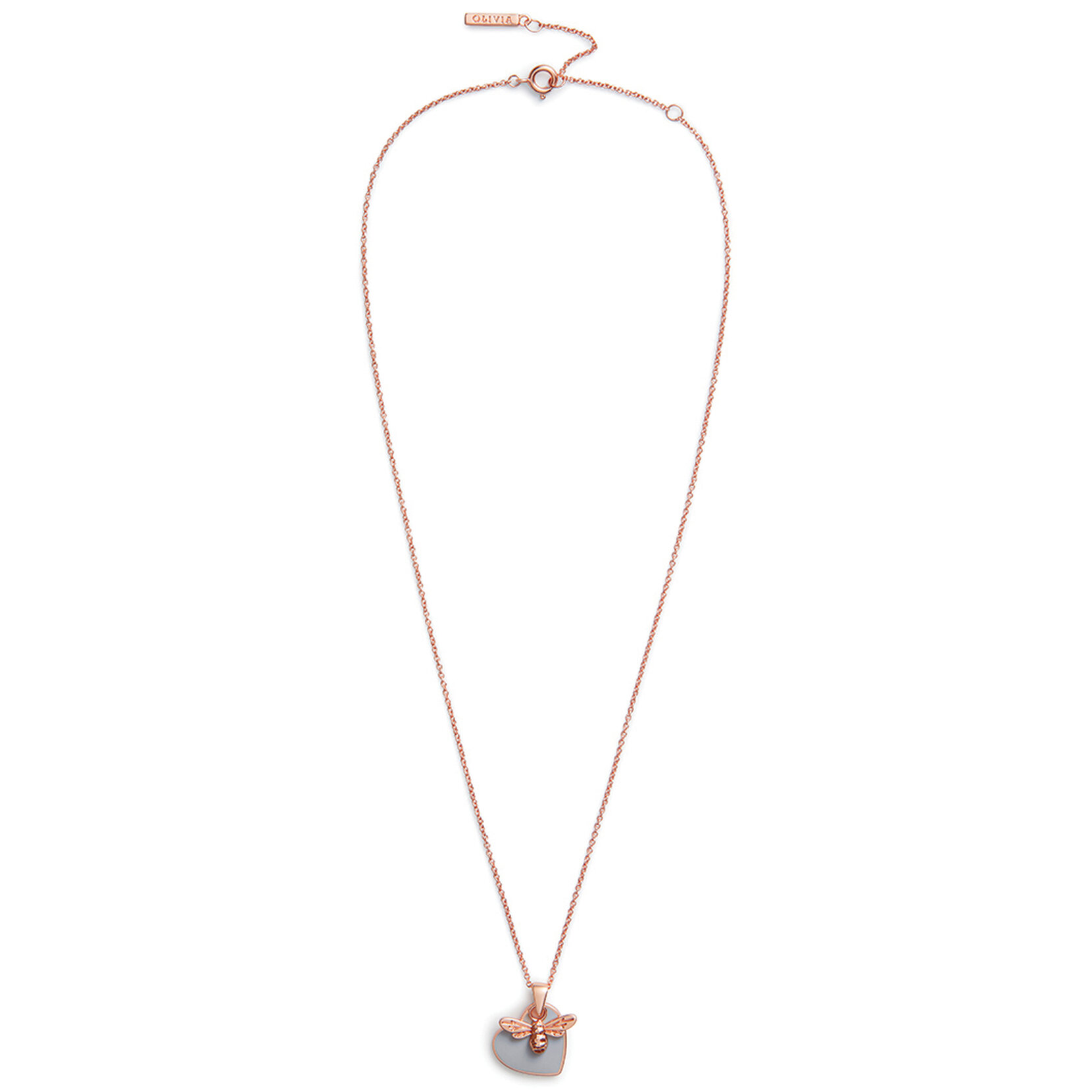 Collier You have my Heart gris et or rose 