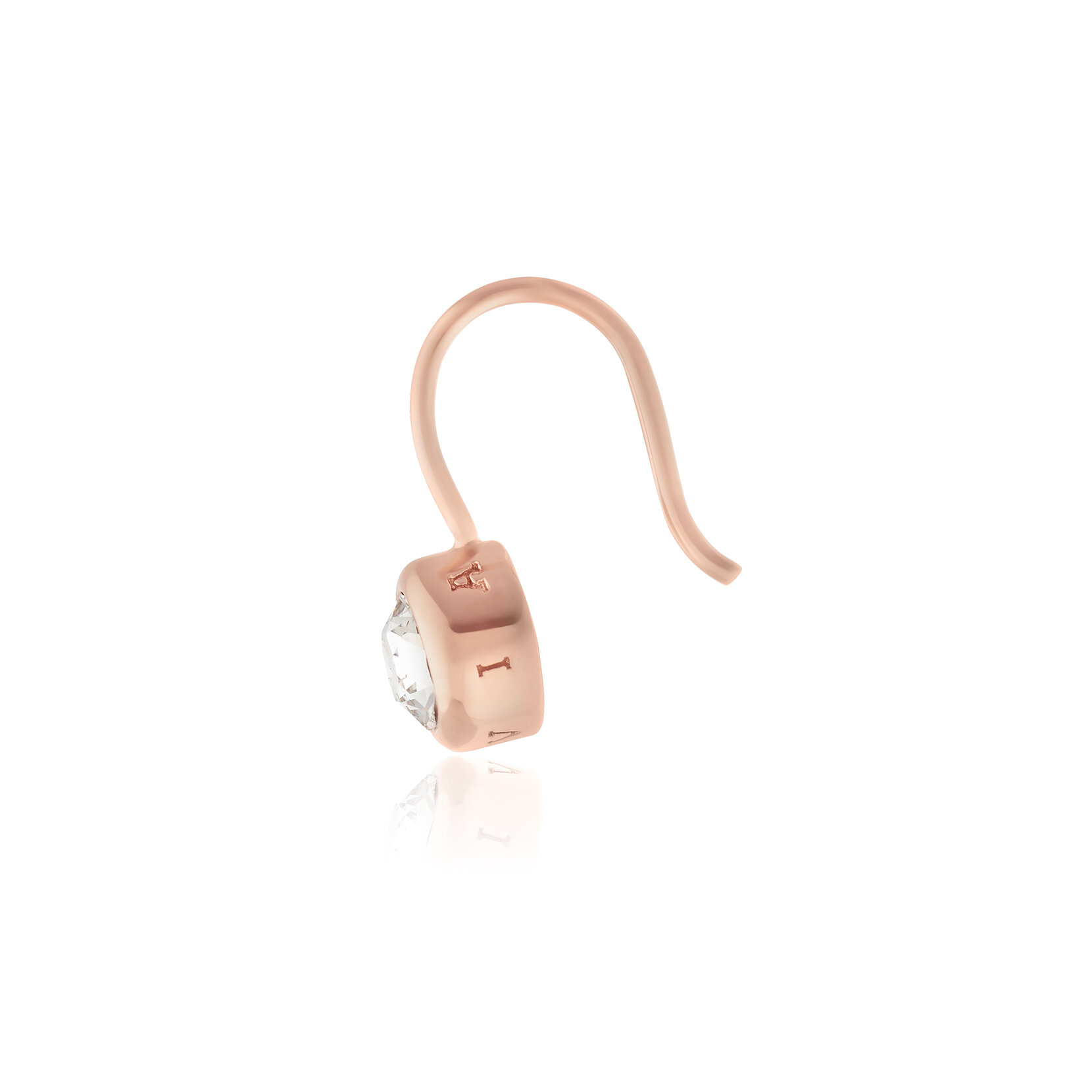 Boucles d’oreilles Classic Drop Crystal or rose