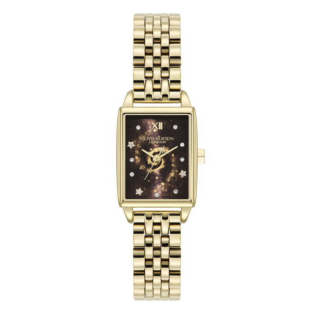 Montre Celestial Townhouse Noir & Bracelet Or 21mm