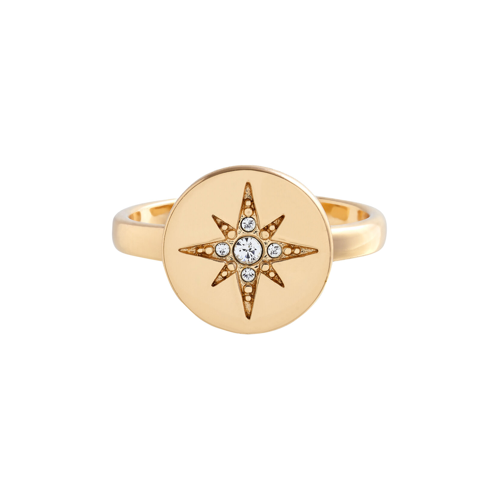Bague Noth Star or à disque