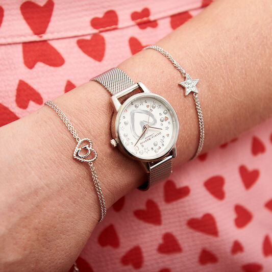 You Have My Heart Rose Gold & Silver Mesh