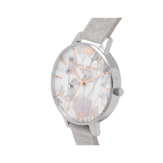 Eco Friendly Grey Lilac, Silver Watch
