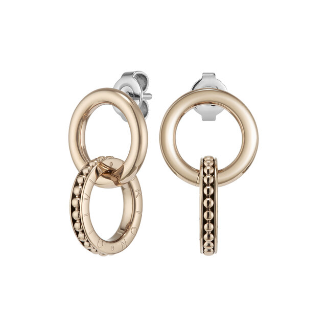 Amity Interlock Rose Gold Plated Stud Earrings