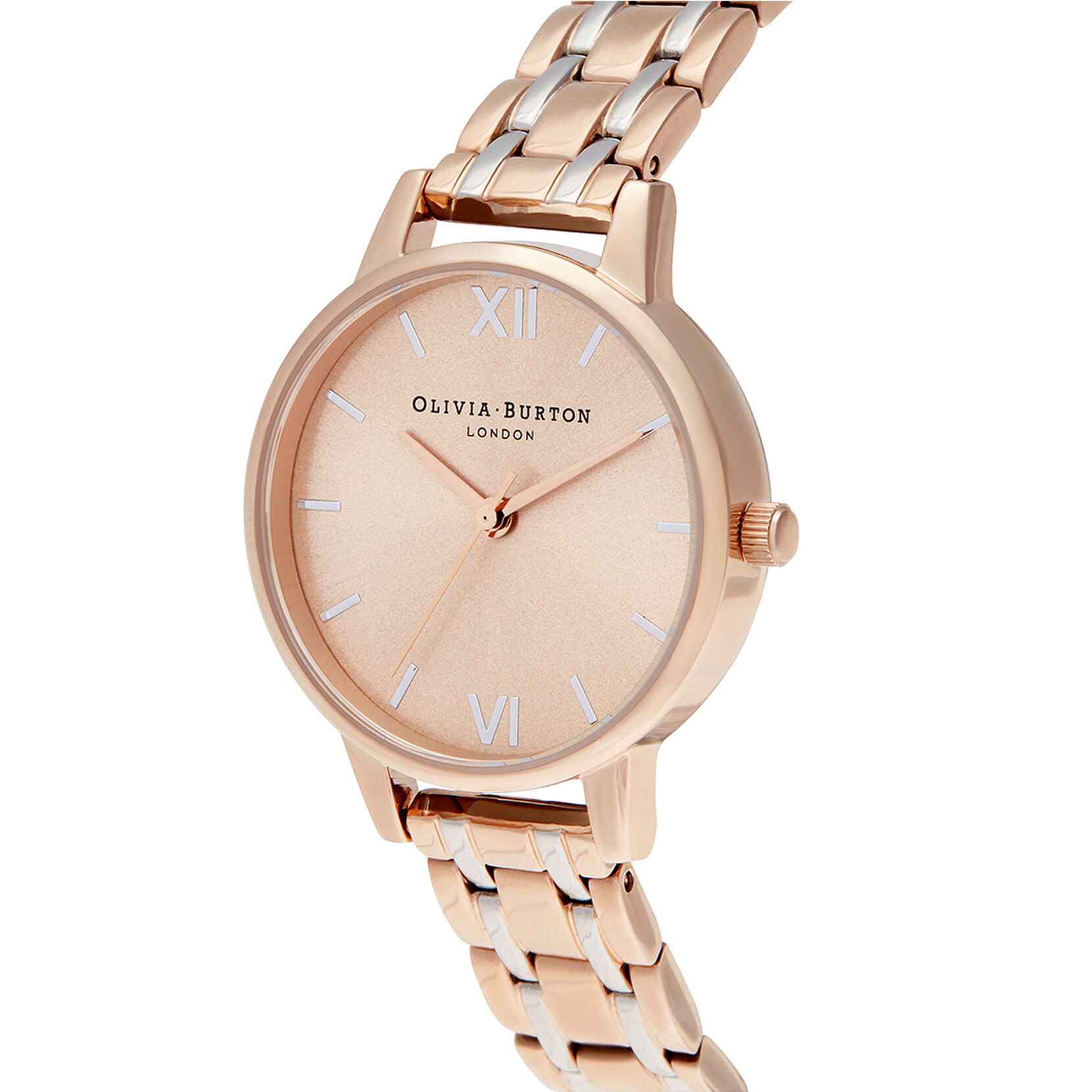 The England 30mm Silver & Rose Gold Bracelet Watch