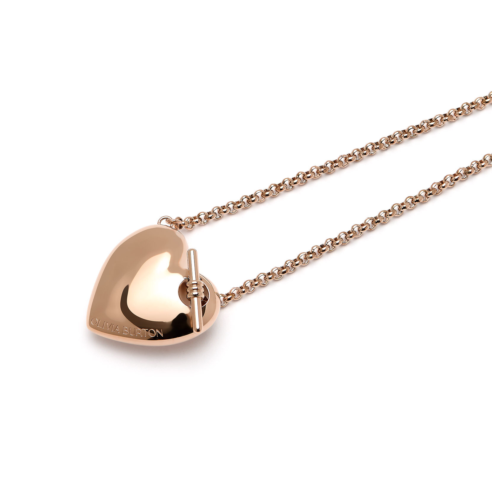 Collier Cœur et Nœud Or rose
