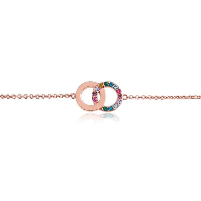 Bracelet Jewel Rainbow Interlink or rose