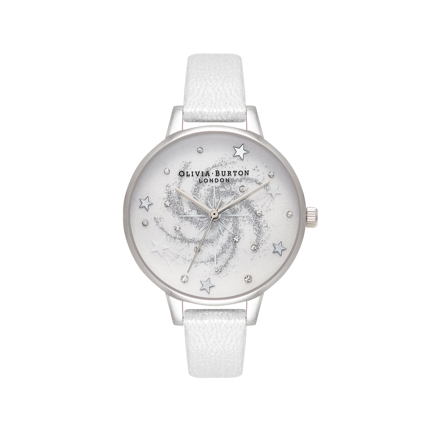 Montre Celestial à cadran Demi argent et nacre pailletée