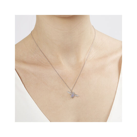 Bejewelled Bee Pendant, Tanzanite Necklace