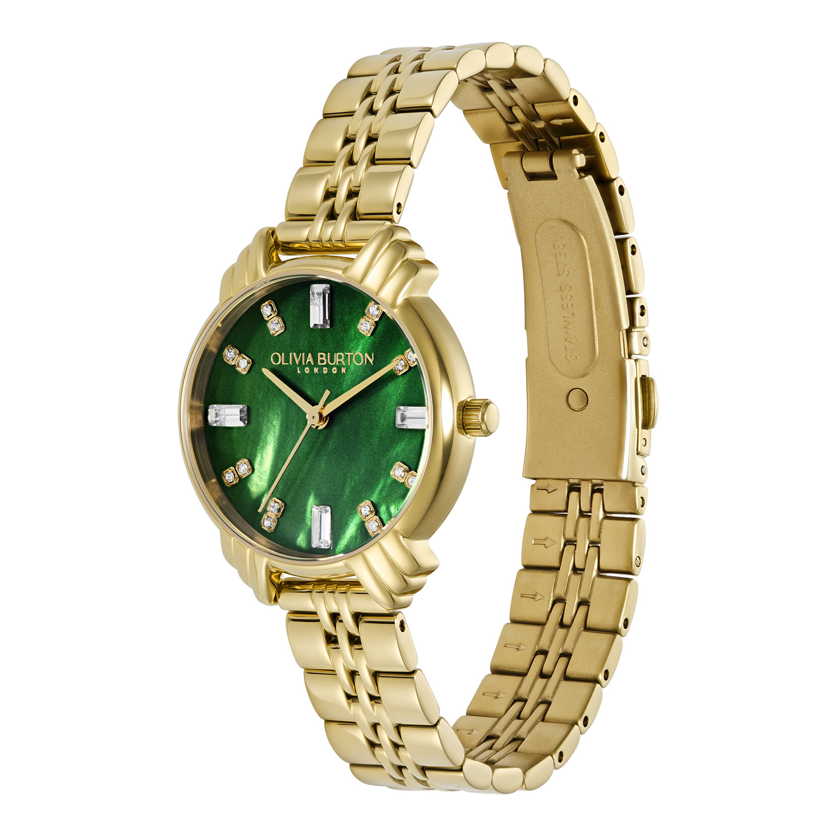 30mm Emerald & Gold Bracelet Watch