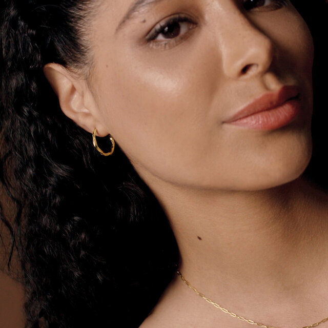 Mini Paperclip Gold Plated Chain Necklace