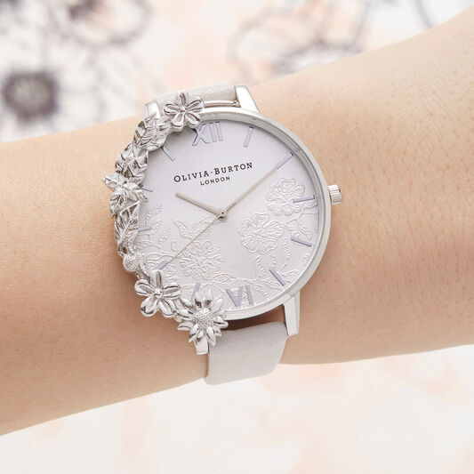 Case Cuff Lace Blush & Silver Watch