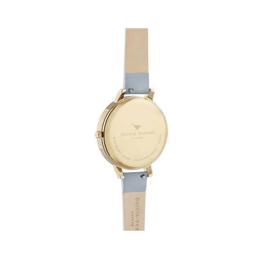 Bejewelled Florals Big Dial Chalk Blue & Gold