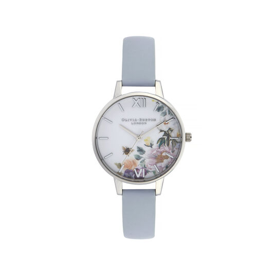Enchanted Garden Blue & Silver Watch