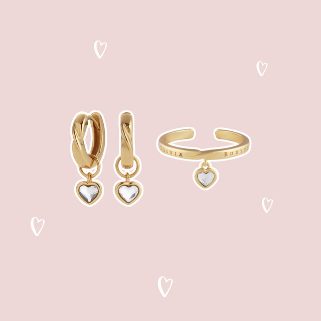 Interlink Heart Gift Set Gold