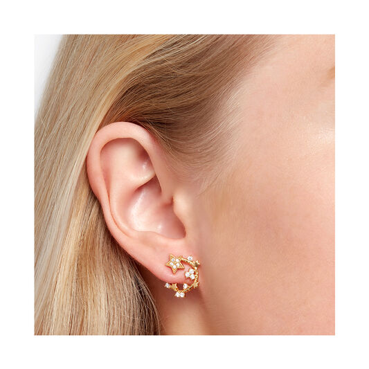 Celestial Gold Swirl Hoops