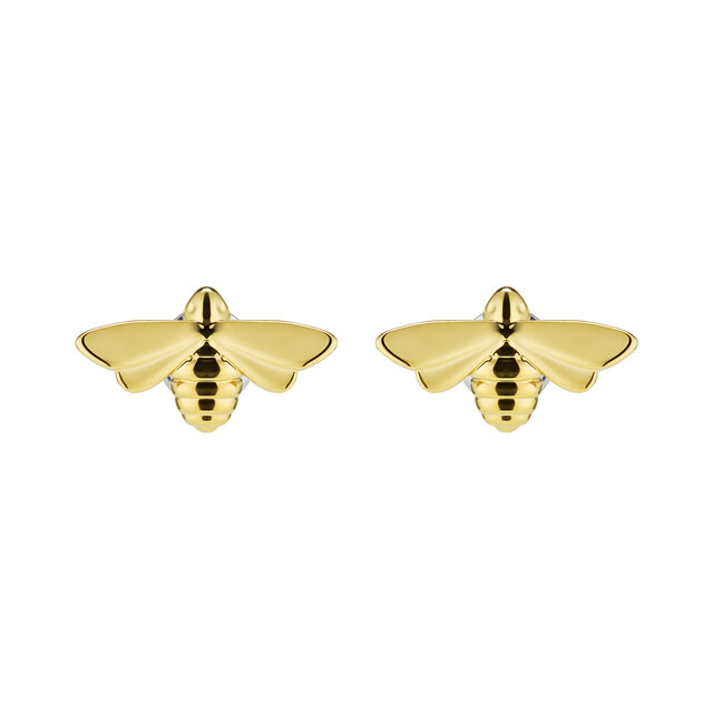 Honey Bee Gold Plated Stud Earrings