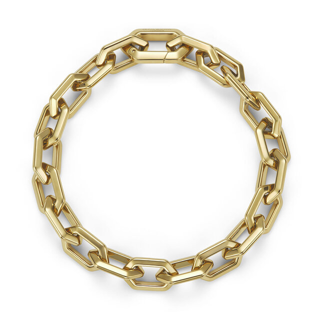 Bracelet Maillon G&eacute;om&eacute;trique Nid d'abeille Plaqu&eacute; Or