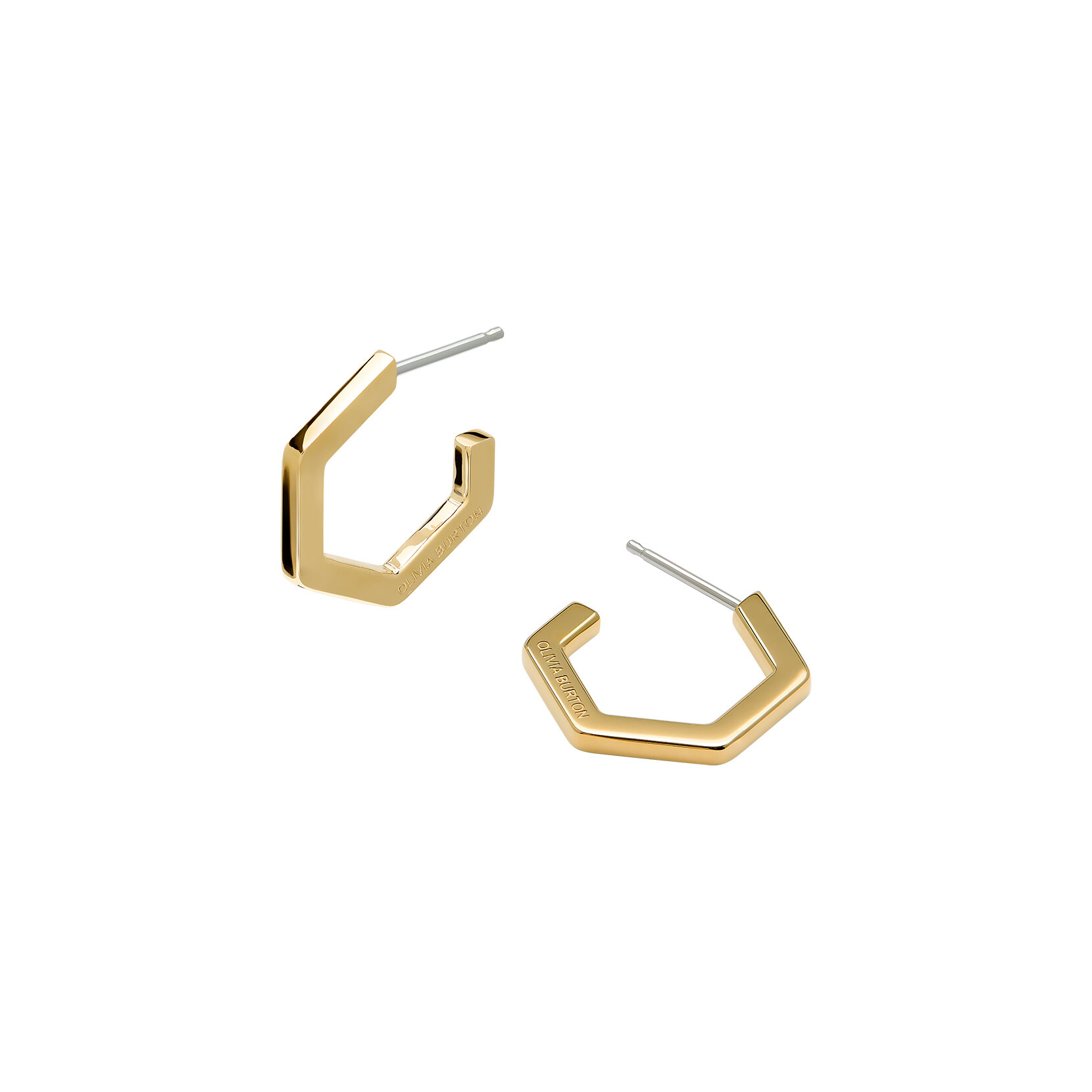 Honeycomb Gold Plated Small Hoop Earrings