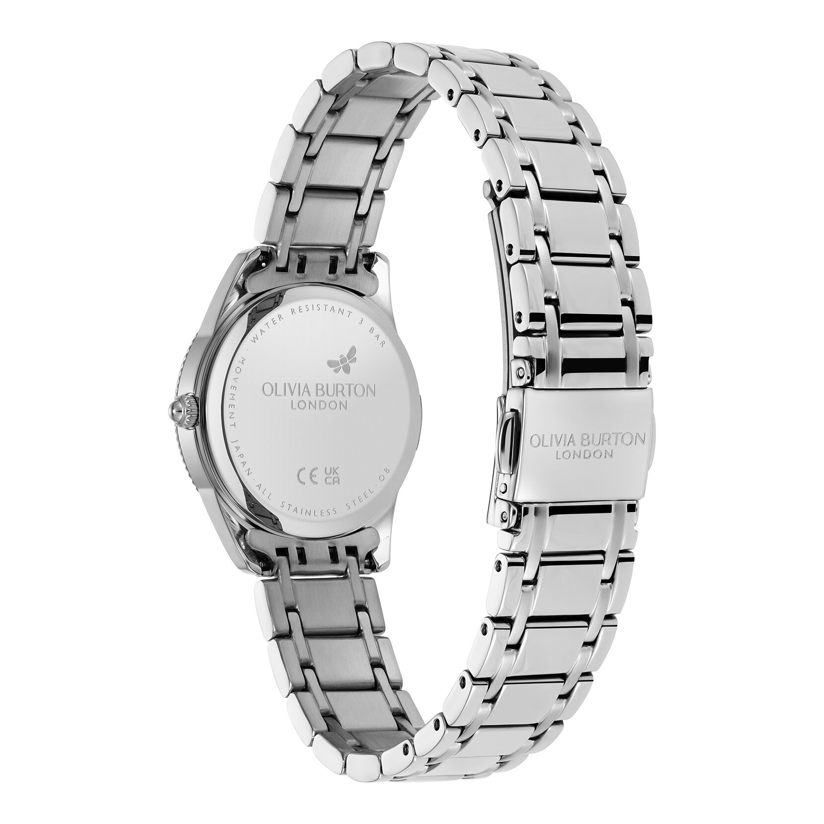 Montre Egerton Rose Poudré et Bracelet Argent 28 mm