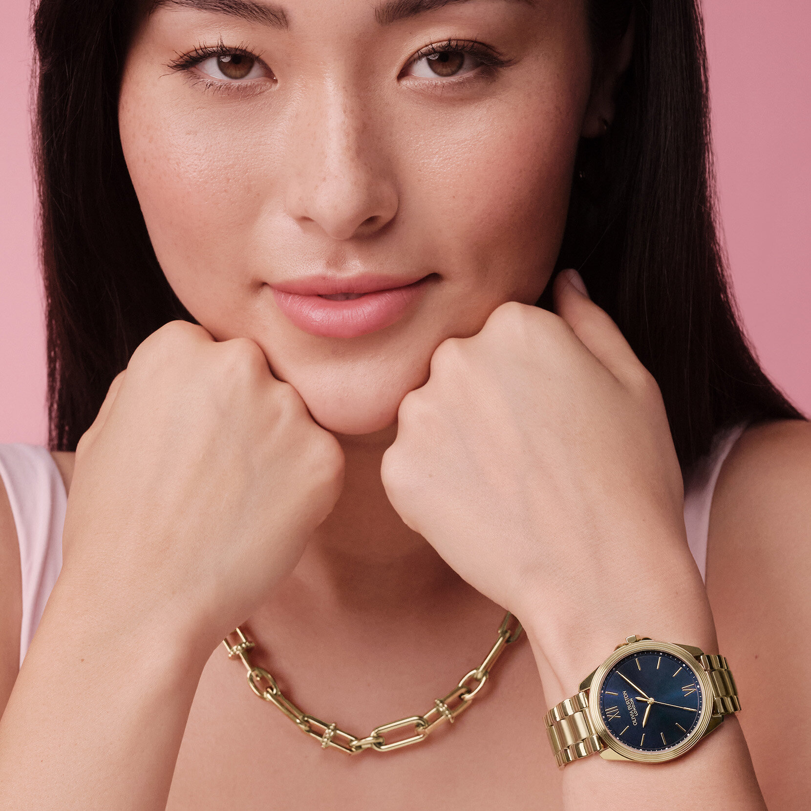 36mm Chiswick Navy & Gold Bracelet Watch