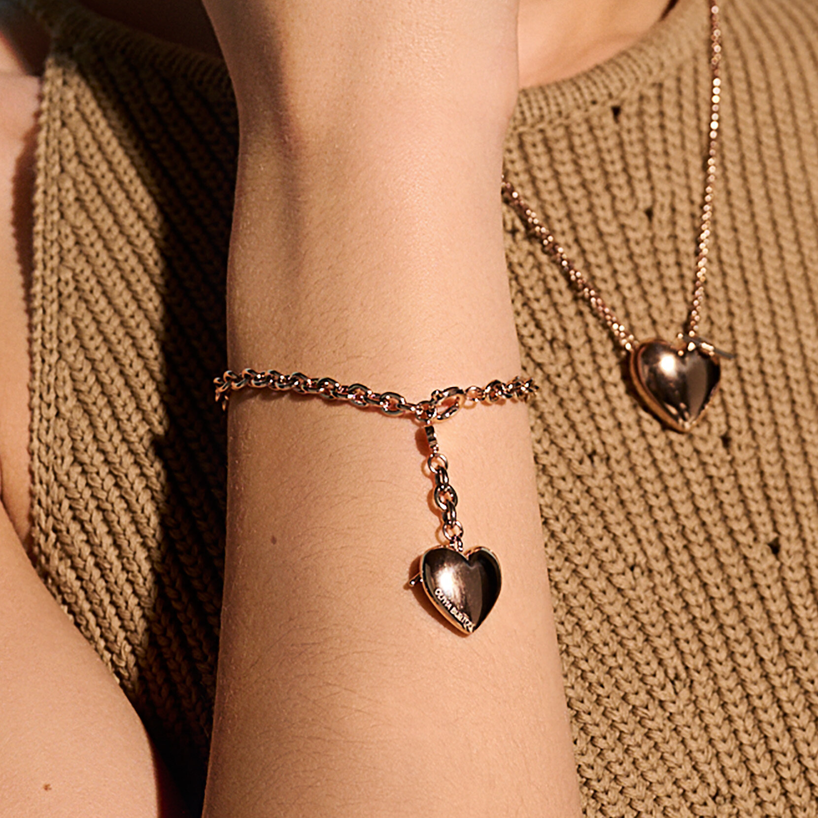 Knot Heart Rose Gold Bracelet