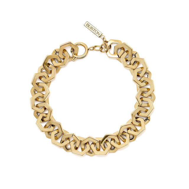 Honeycomb Gold Link Bracelet