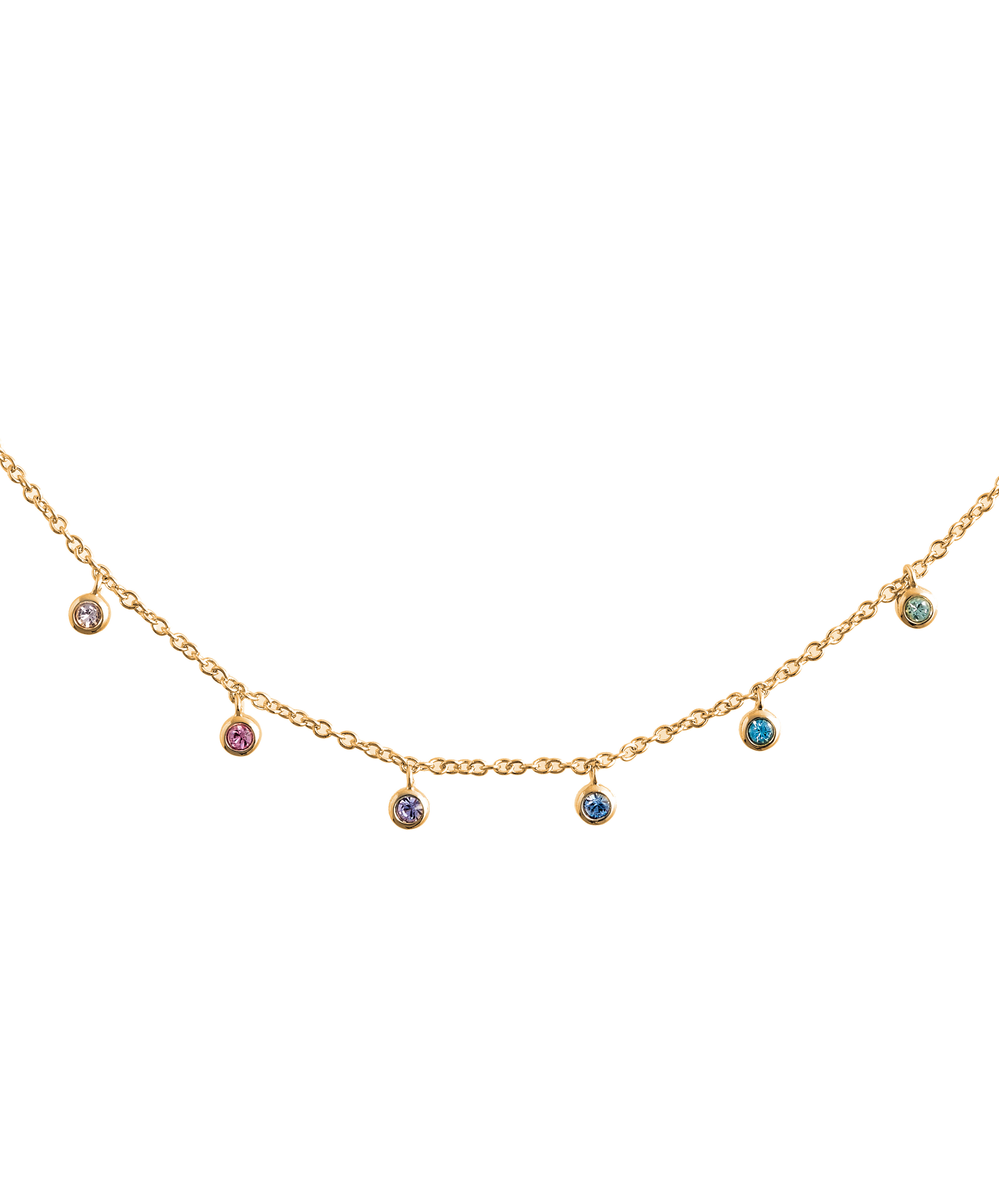 Rainbow rhinestone choker sale