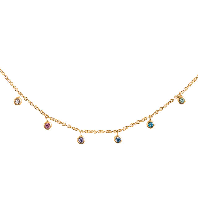Gold Rainbow Choker Necklace