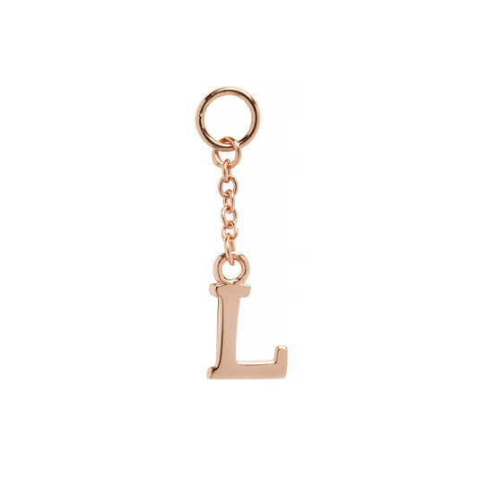L Huggie Charm Rose Gold