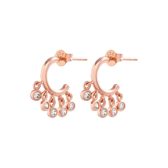 Rose Gold Shaker Hoop Earrings