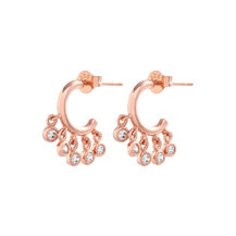 Rose Gold Shaker Hoop Earrings