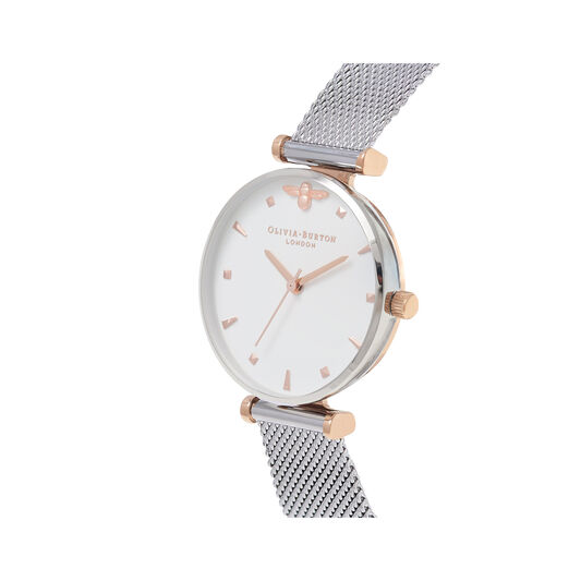Queen Bee Silver Mesh Watch