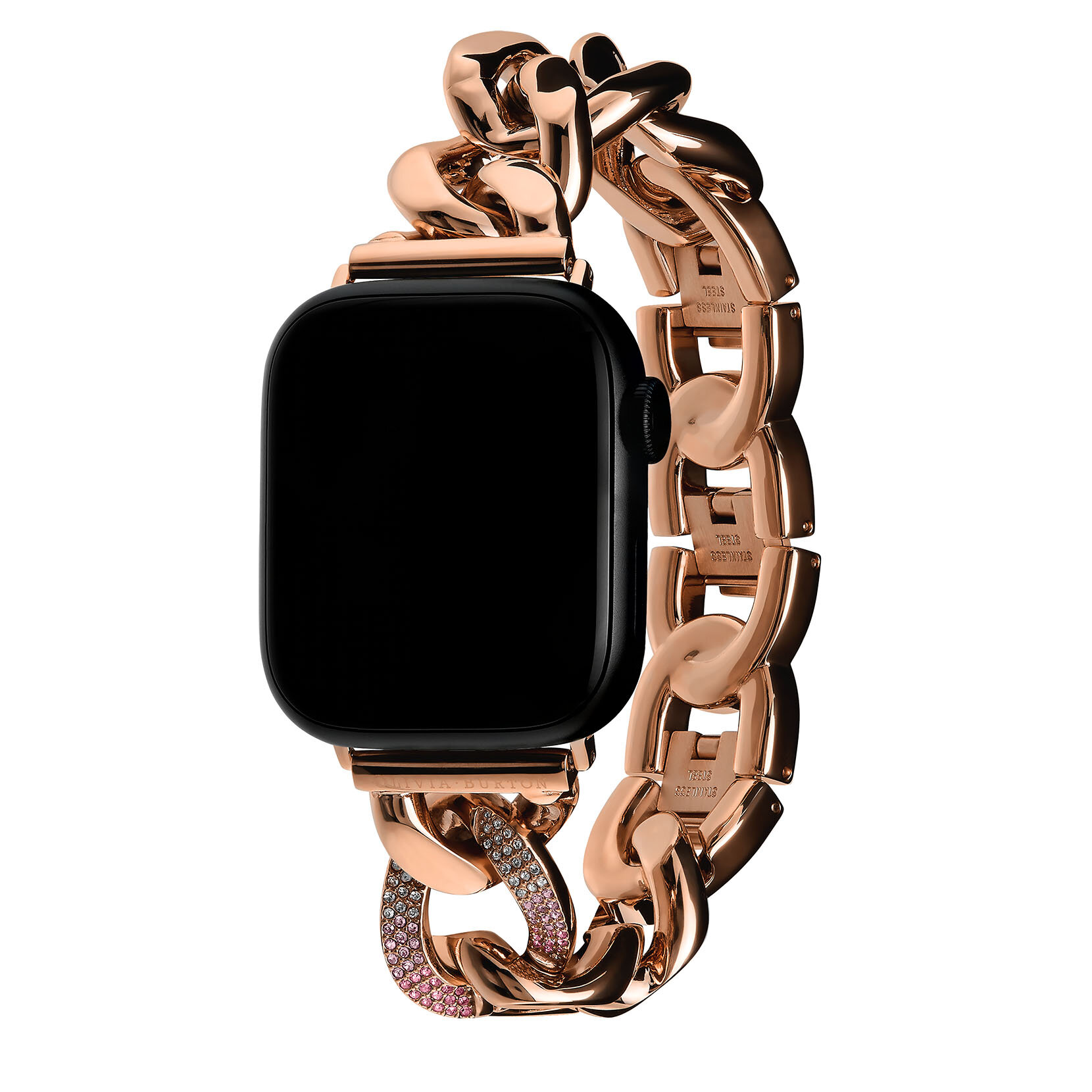 Bracelet or rose à maillons Ombre