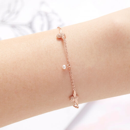 Pearl Bee Rose Gold Bracelet